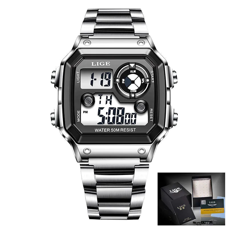 LIGE Shock Elegancy Waterproof Digital Watch (One Piece)