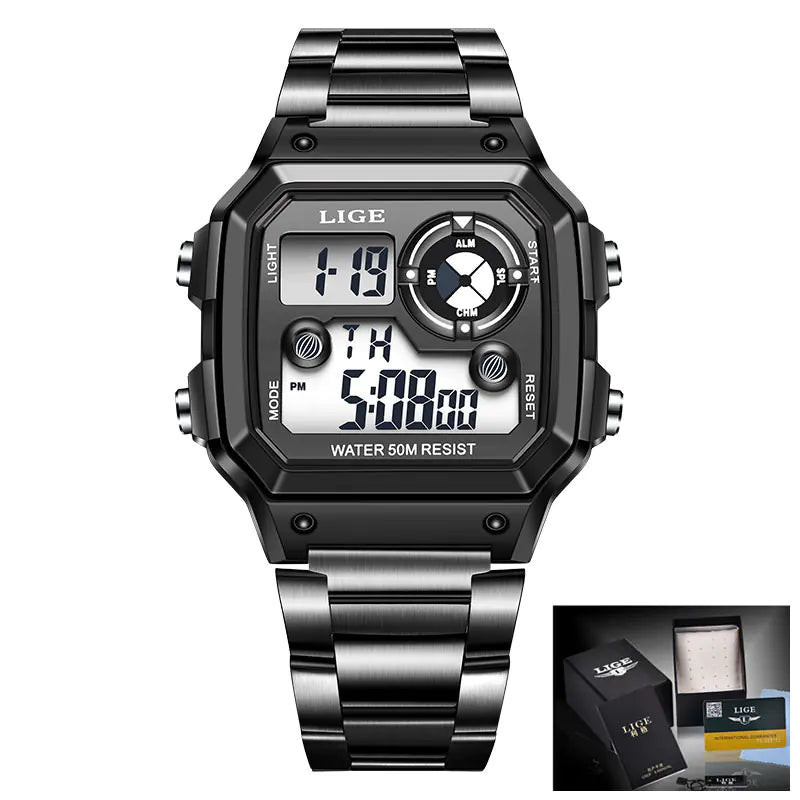 LIGE Shock Elegancy Waterproof Digital Watch (One Piece)