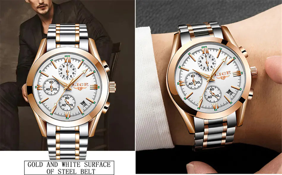 LIGE 9839SS 2022 Stylish Waterproof Quartz Men’s Watch