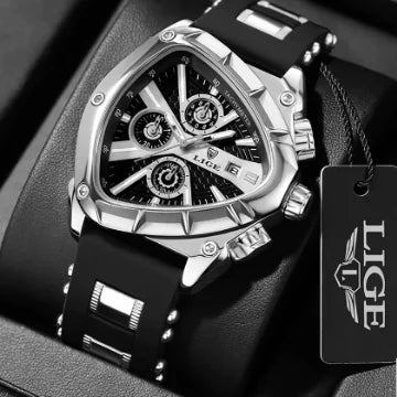 Lige Triangular 2024 Waterproof Night Light Watch (One)
